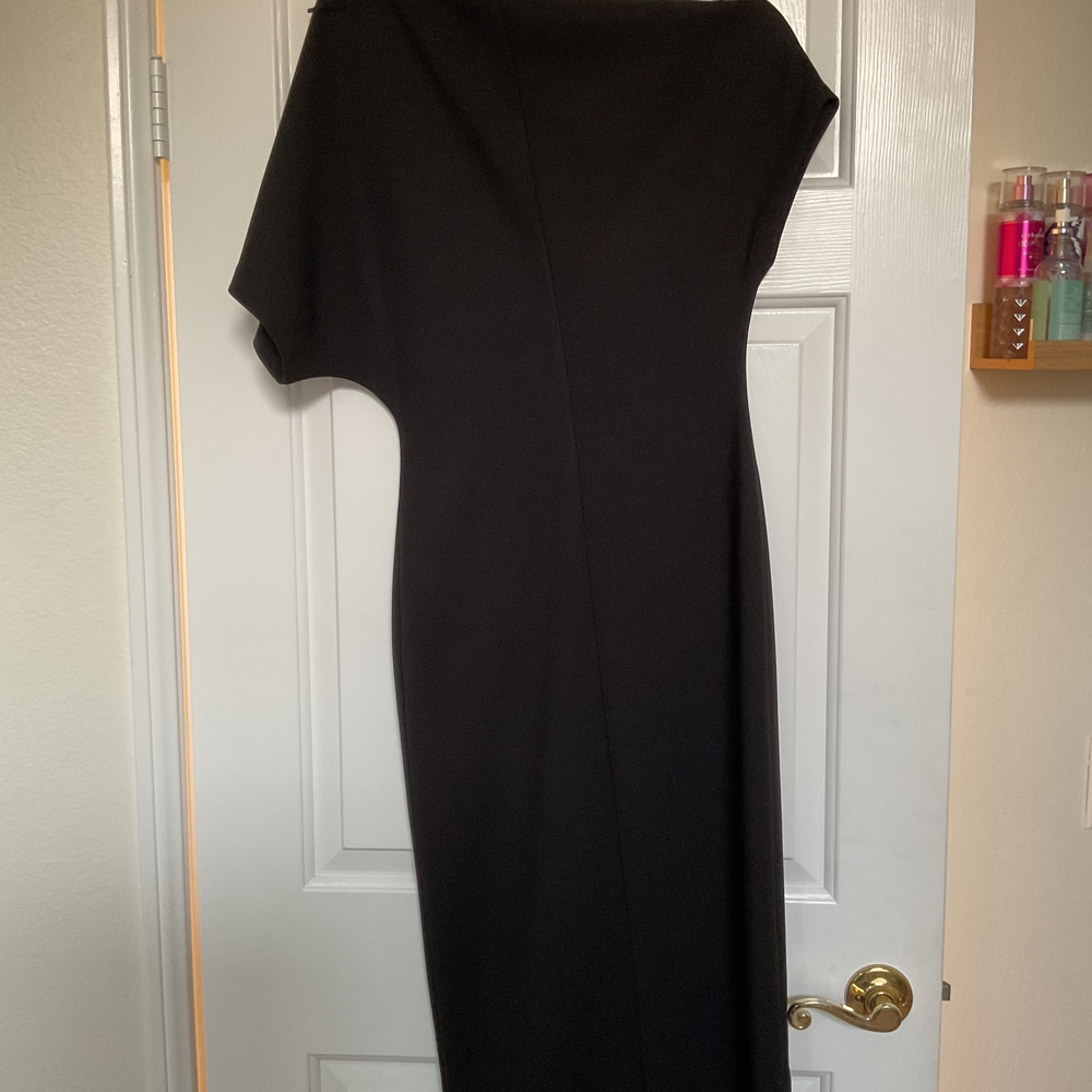 Zara Asymmetrical Black Dress